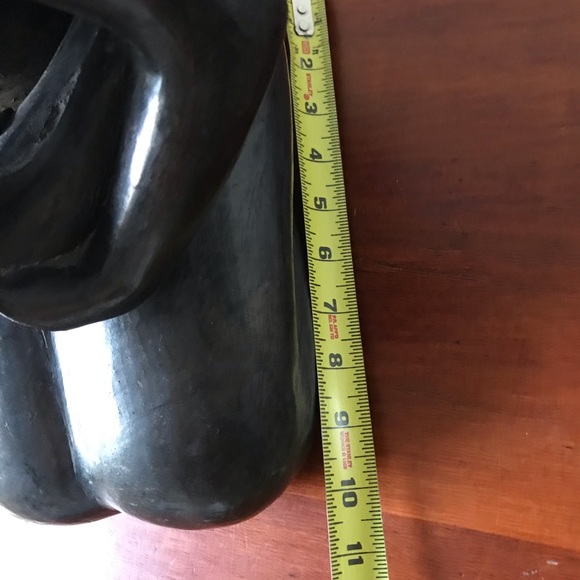 Signed Manuel Felguerez mexican black pottery sculpture of a mother and child - Picture 9 of 10